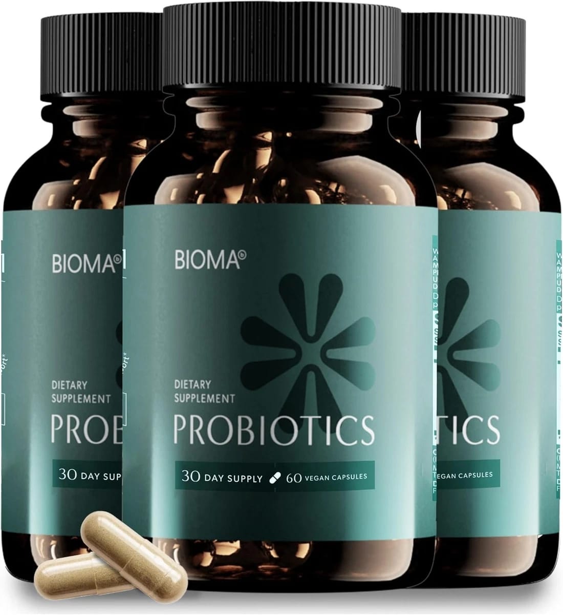 Probiotic Digestive Health Supplement – Gut Support Formula for Men & Women – 60 Capsules (3 Pack)