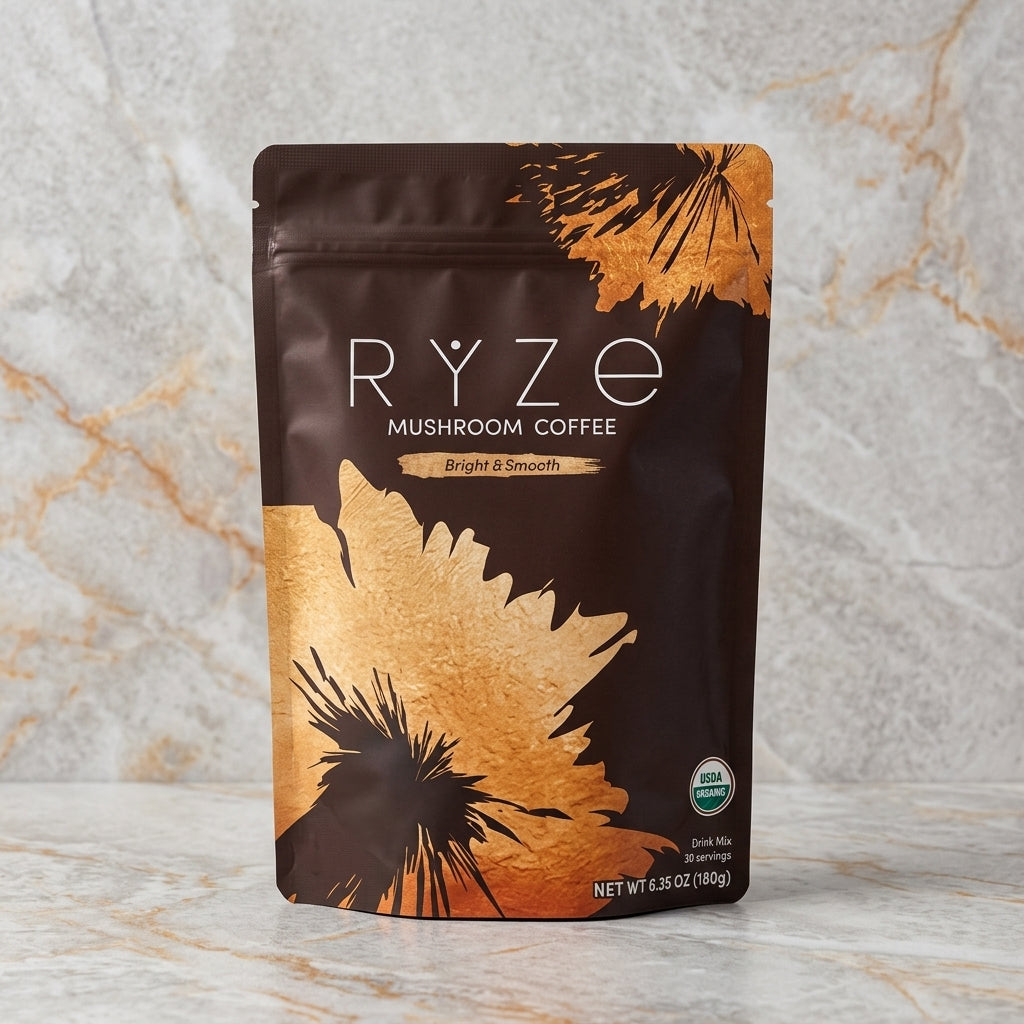 1Pack Organic Rýze Mushroom Coffee 30 Servings Instant Coffee Free Shipping New