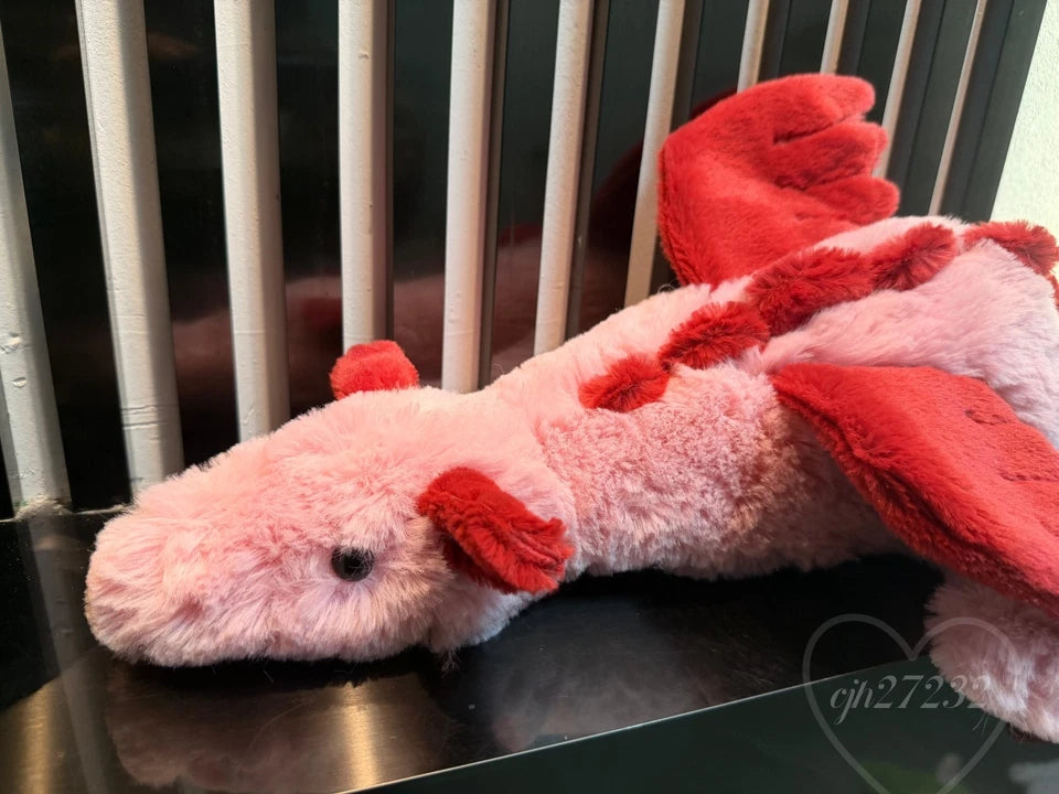 Jellycat Amuseables Huge Heart Dragon Plush Doll – Soft Stuffed Animal Toy for Kids, Cute Birthday Gift, Collectible Plush Companion